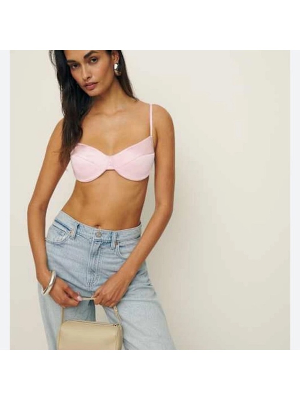 Reformation Pale Pink Antonia Bra
size 8 or M